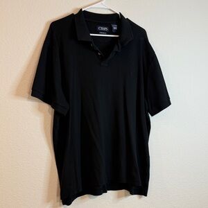 Chaps Custom Fit Black Polo Shirt XXL – Classic 100% Cotton 🖤 Preloved
